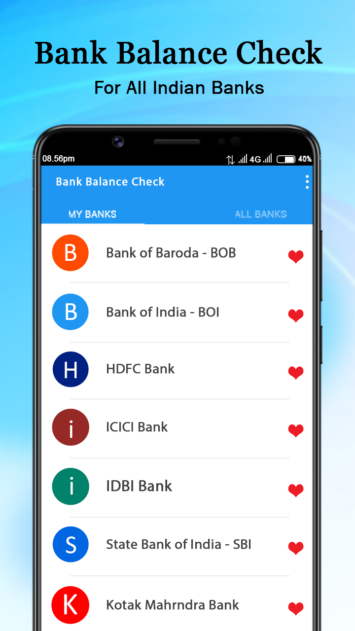 اسکرین شات 1 برنامه Bank Balance check : All Bank