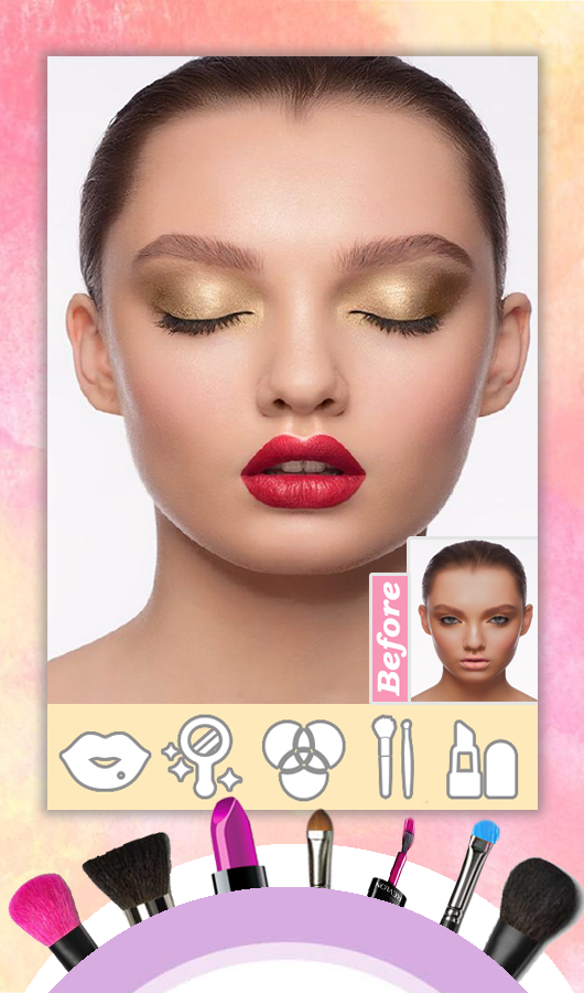 اسکرین شات 1 برنامه Makeup Magic Face Makeover Bea