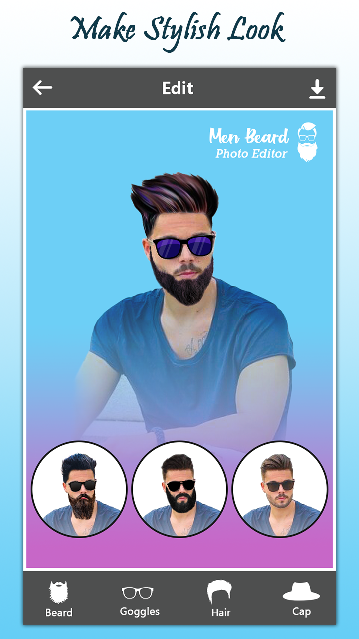 اسکرین شات 4 برنامه Men Beard Photo Editor Boy Hai