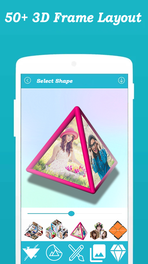 اسکرین شات 2 برنامه 3D Cube PhotoFramePhotoEditor