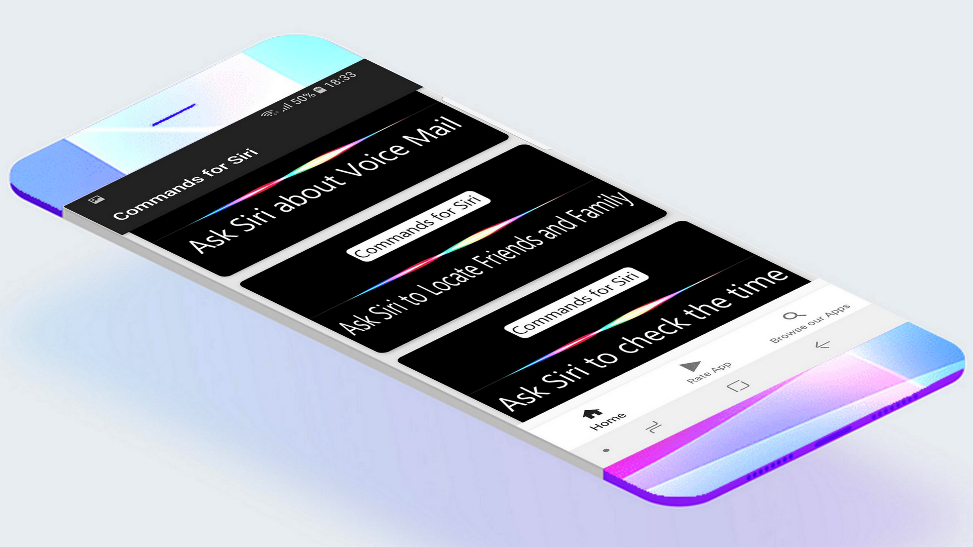 اسکرین شات 1 برنامه Siri commands helper guide