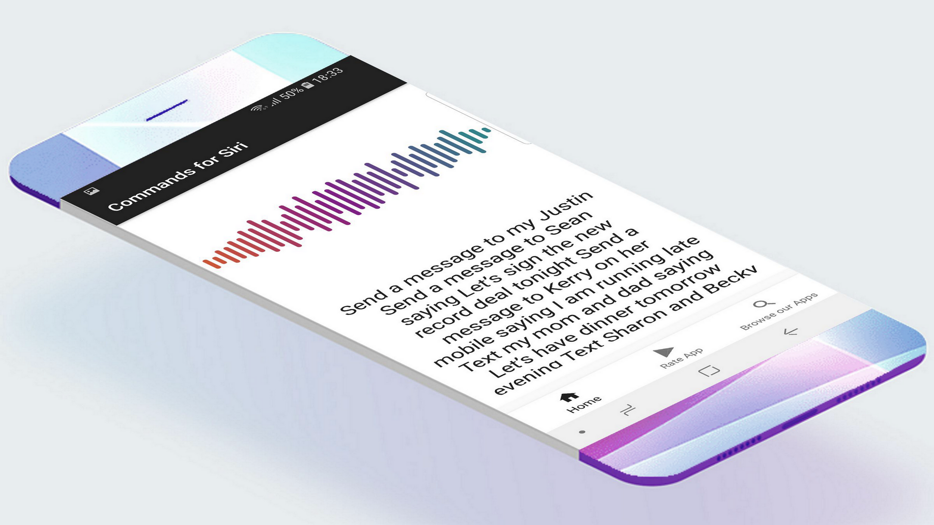 اسکرین شات 3 برنامه Siri commands helper guide