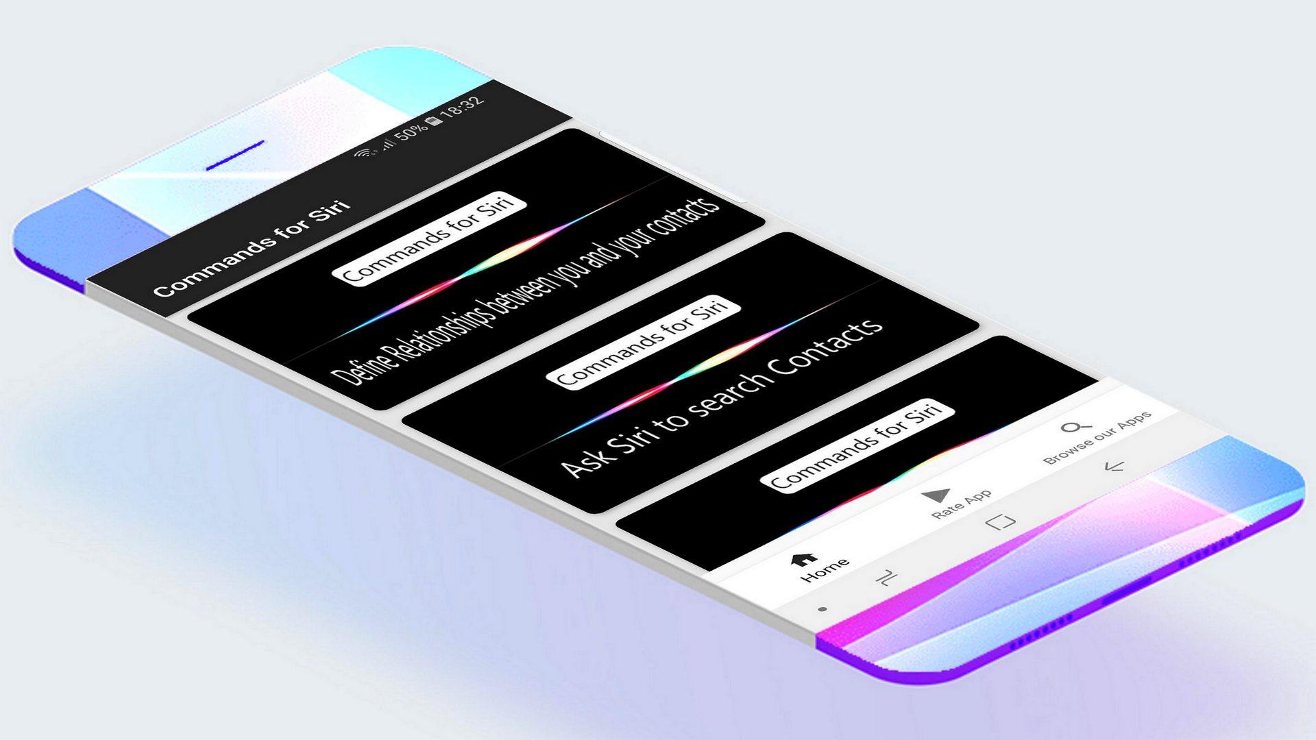 اسکرین شات 2 برنامه Siri commands helper guide