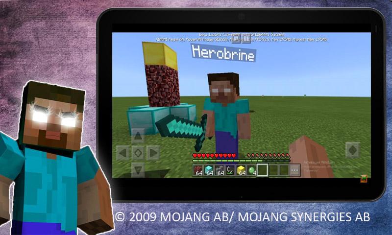 اسکرین شات 1 برنامه Herobrine Mod