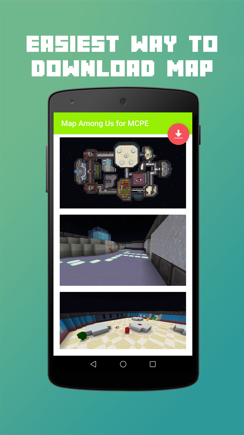 اسکرین شات 2 برنامه Map Among Us for MCPE
