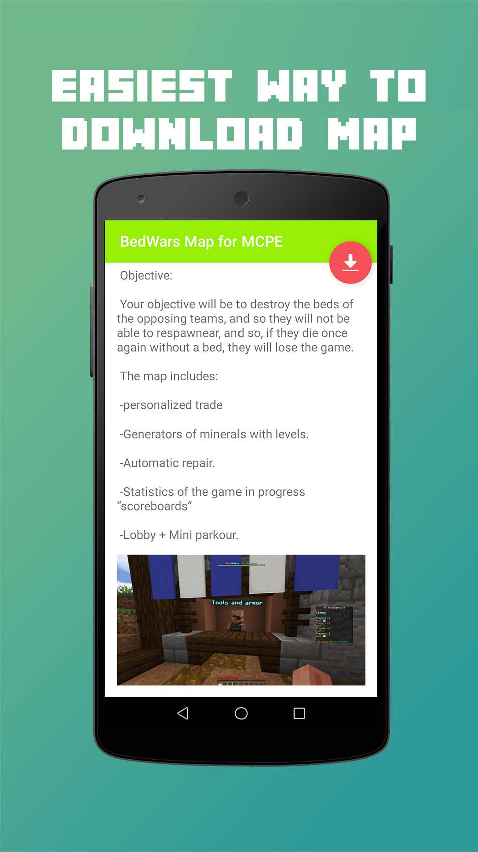 اسکرین شات 2 برنامه BedWars 2 Map for MCPE