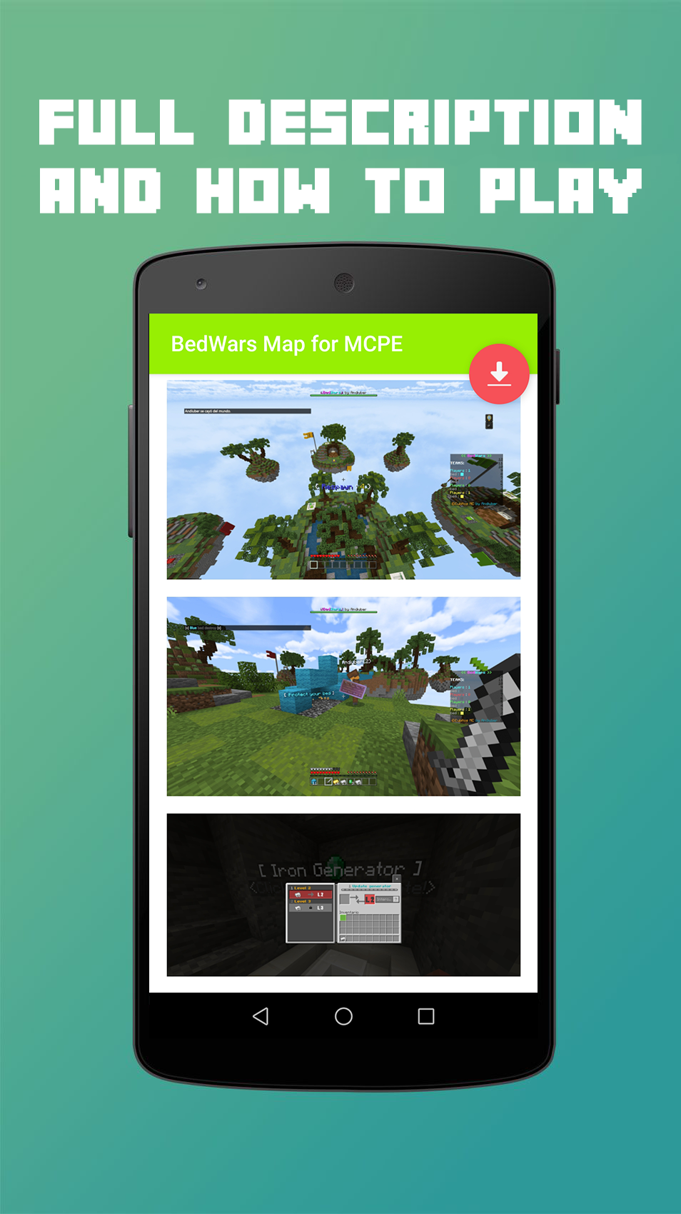 اسکرین شات 3 برنامه BedWars 2 Map for MCPE