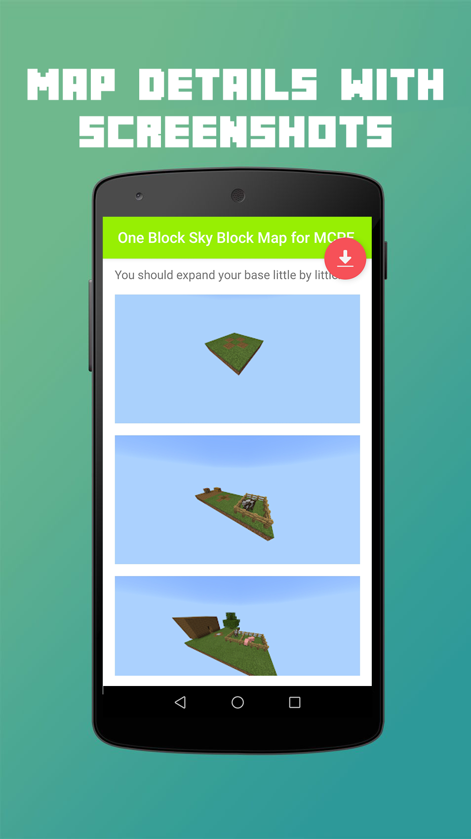 اسکرین شات 3 برنامه Sky Block Map for MCPE