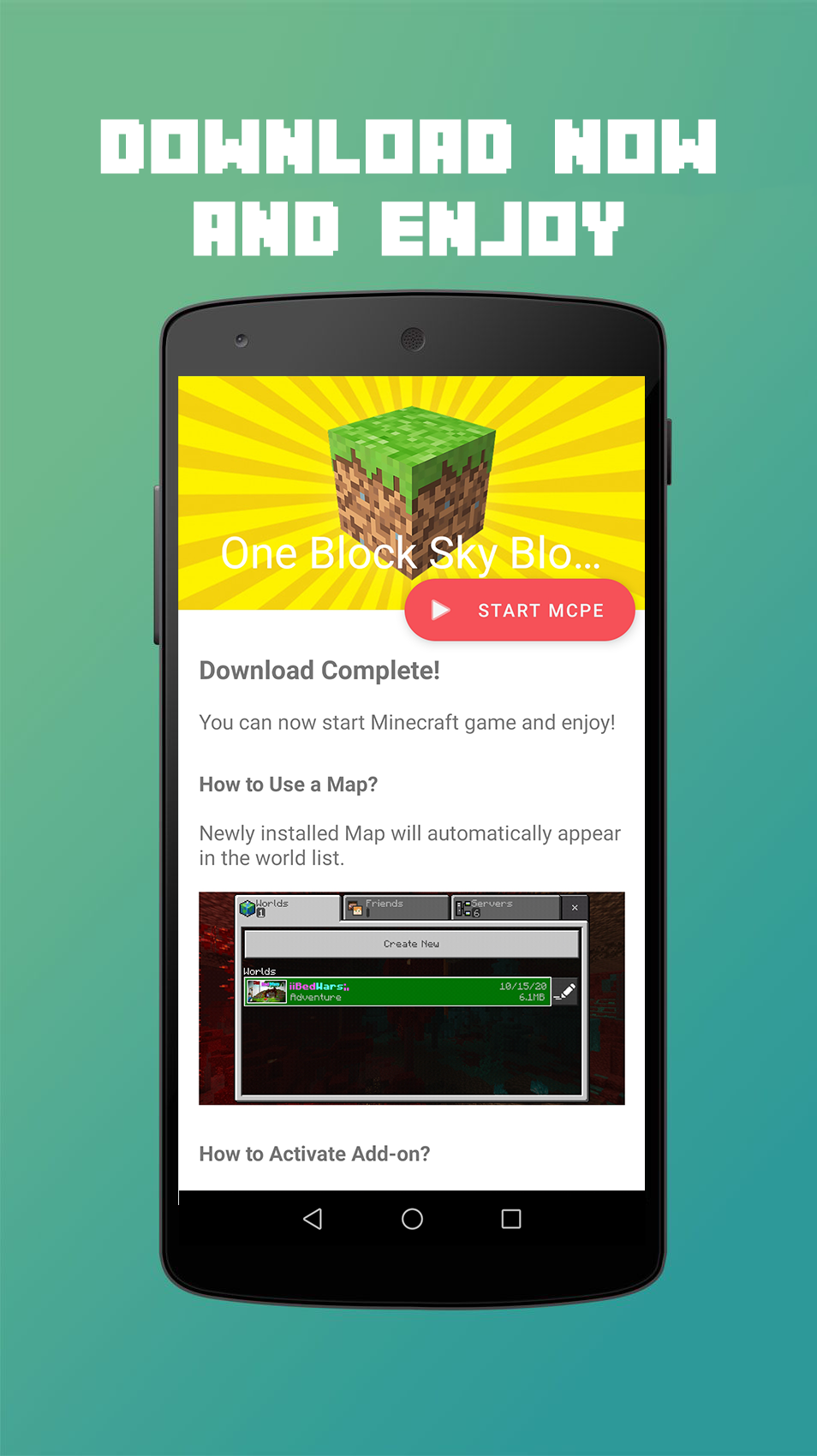 اسکرین شات 4 برنامه Sky Block Map for MCPE