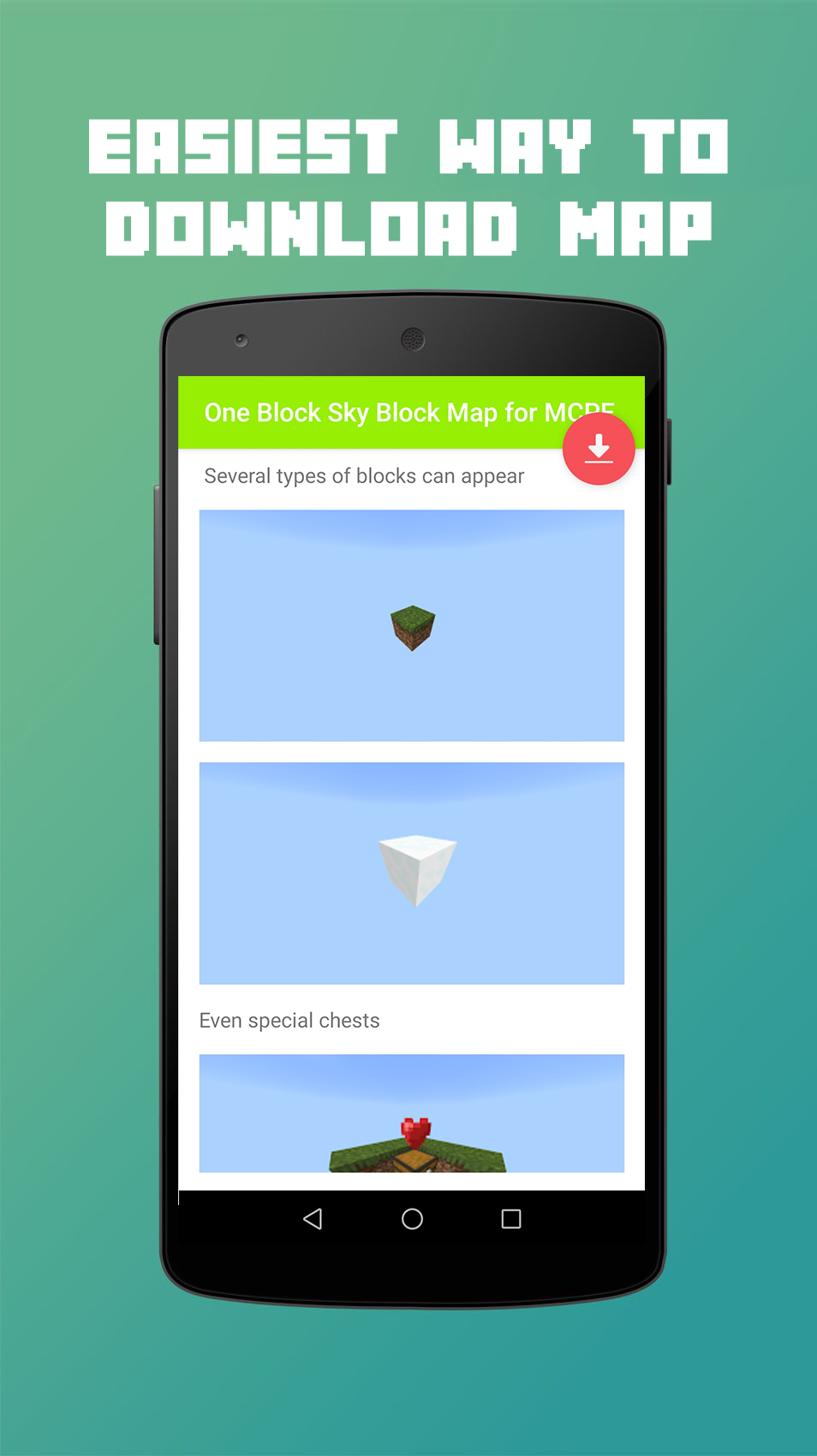 اسکرین شات 2 برنامه Sky Block Map for MCPE