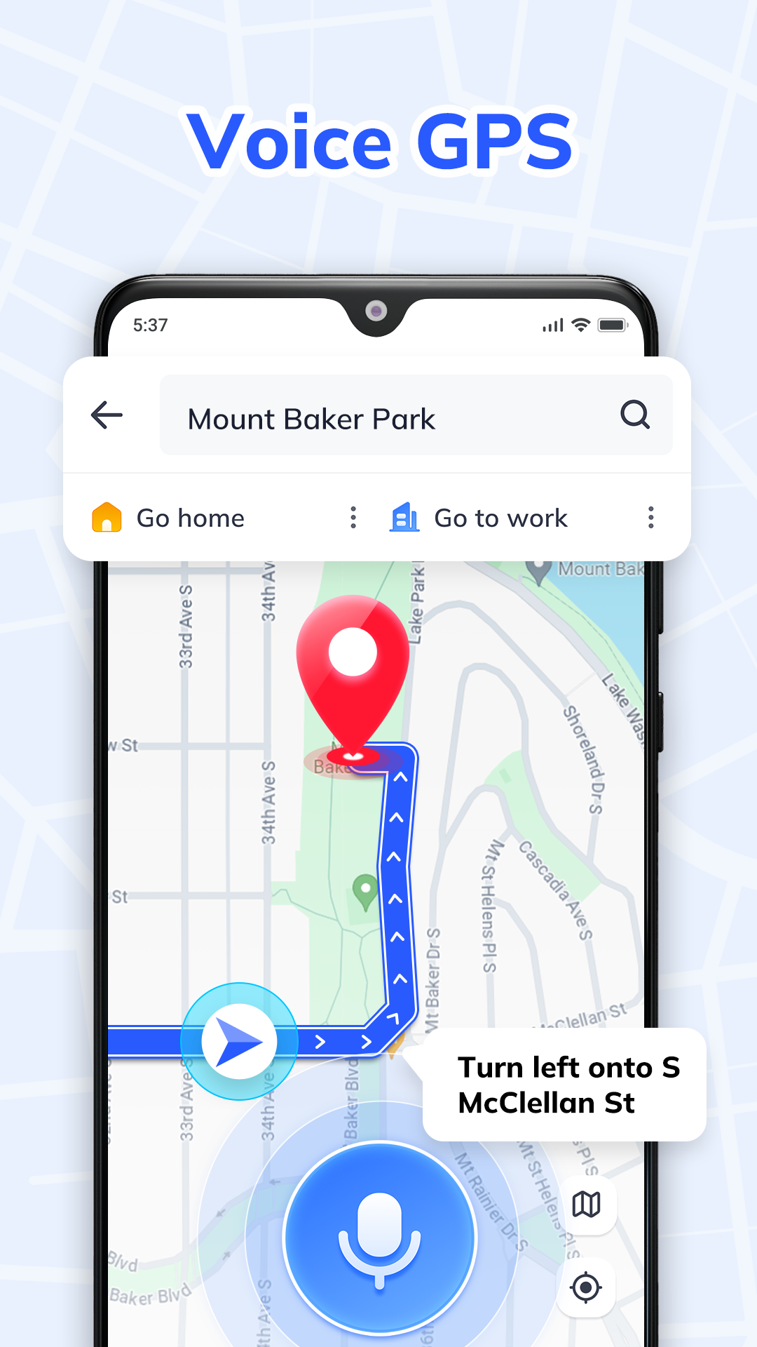 اسکرین شات 1 برنامه Voice GPS Navigation: GPS Map