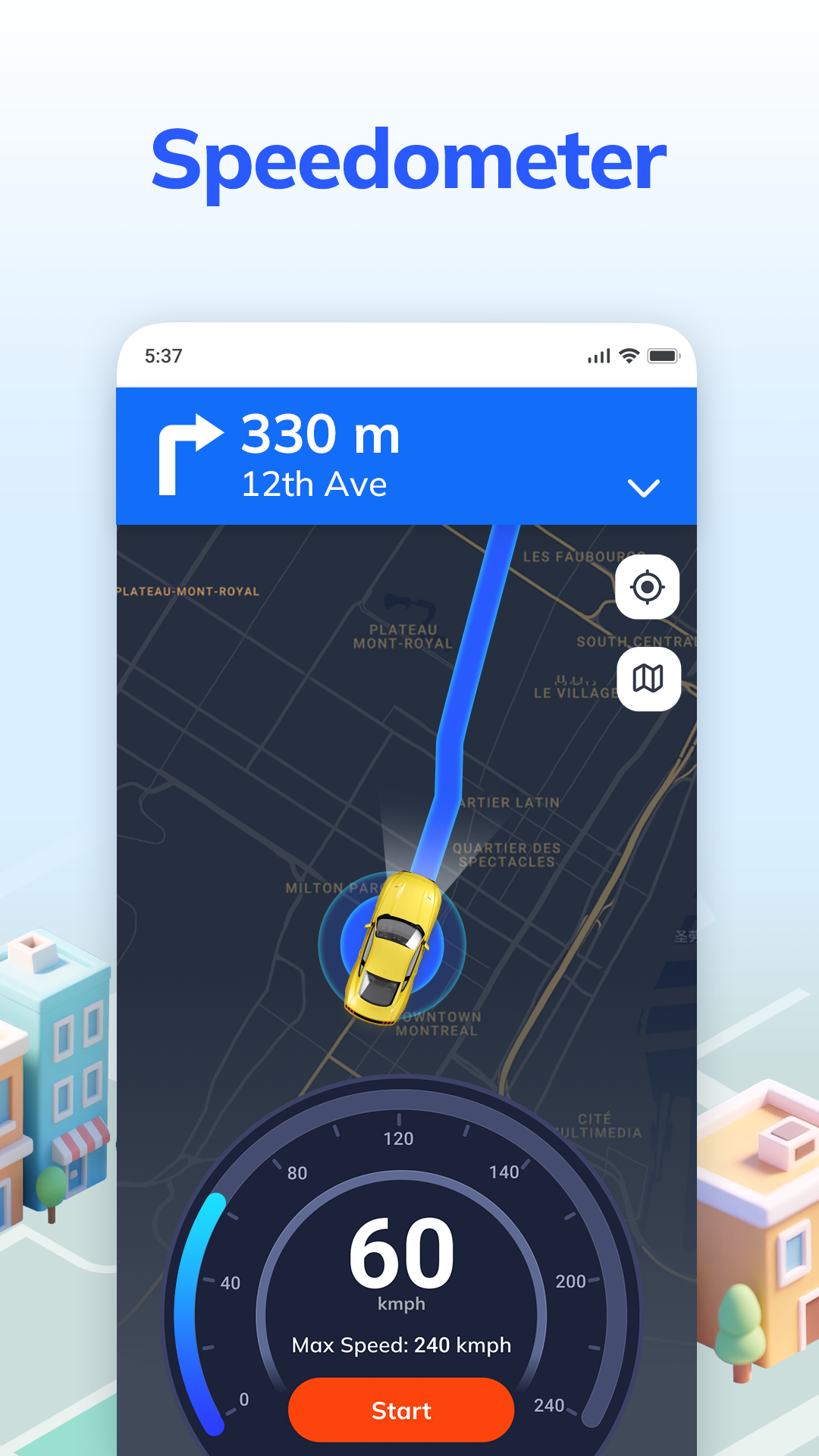 اسکرین شات 3 برنامه Voice GPS Navigation: GPS Map