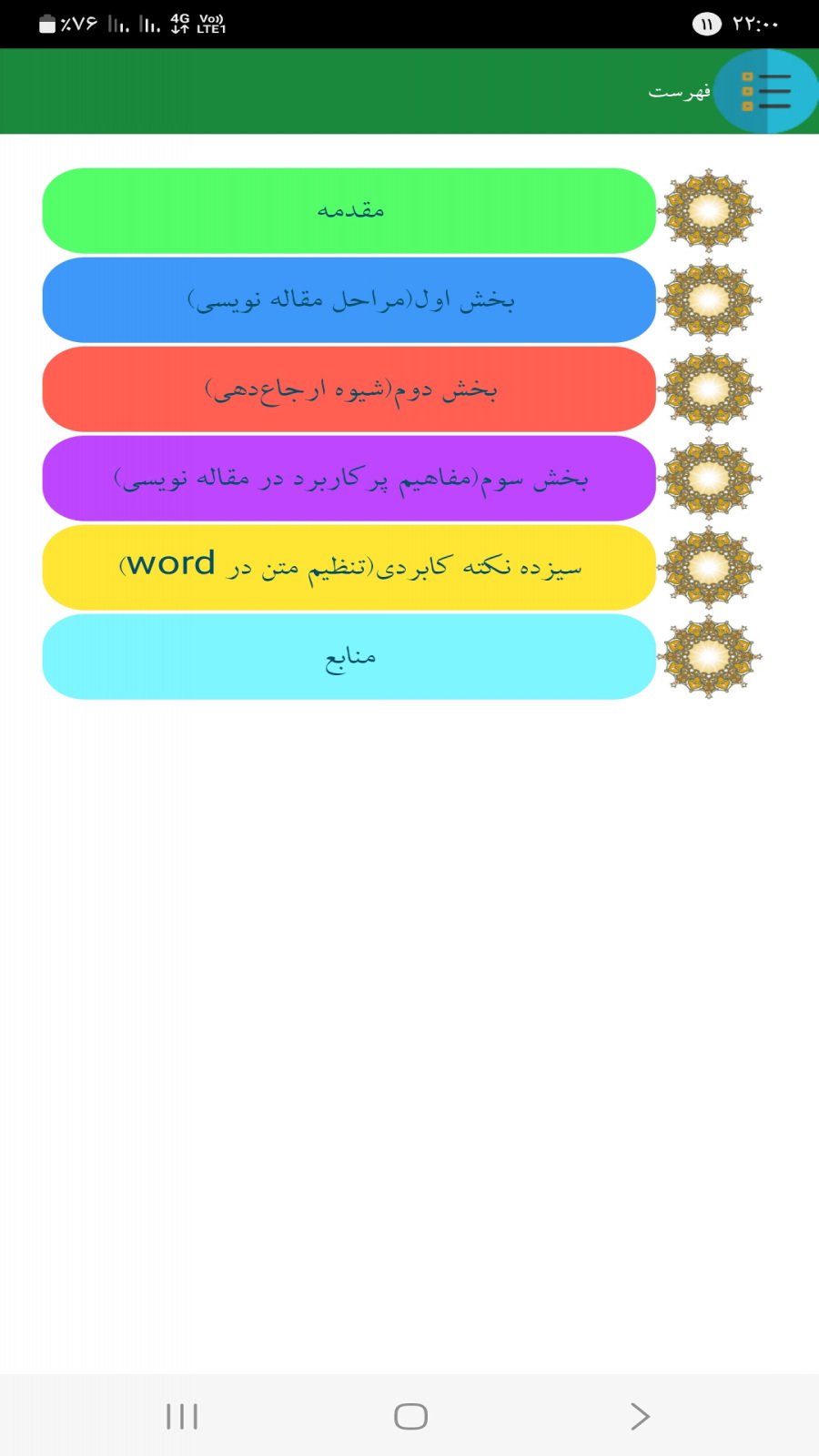 اسکرین شات 4 برنامه مقالهنویسی آسان و کاربردی