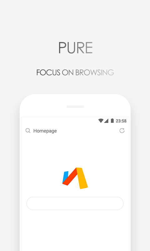 اسکرین شات 1 برنامه Via Browser - Fast & Light