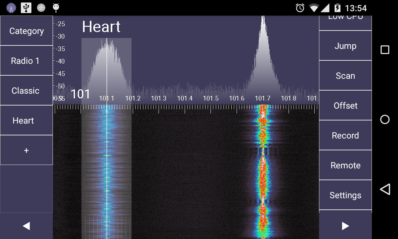 اسکرین شات 1 برنامه SDR Touch - Live radio via USB