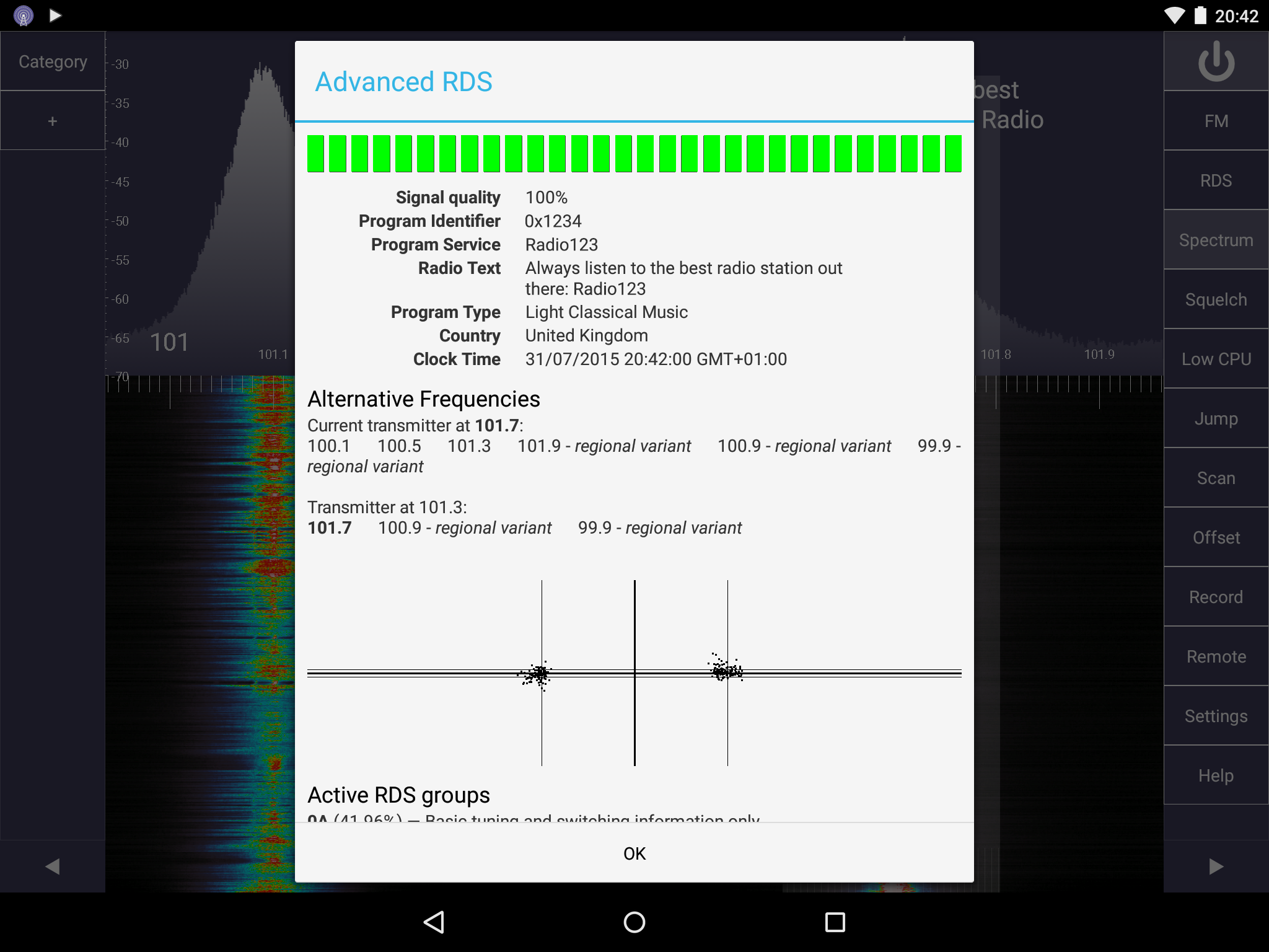 اسکرین شات 5 برنامه SDR Touch - Live radio via USB