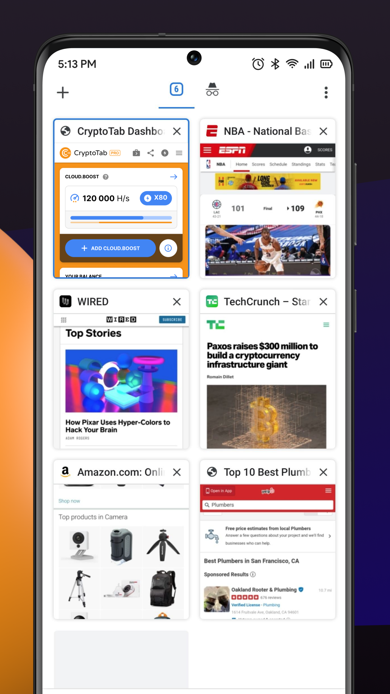 اسکرین شات 3 برنامه CryptoTab Browser Max Speed