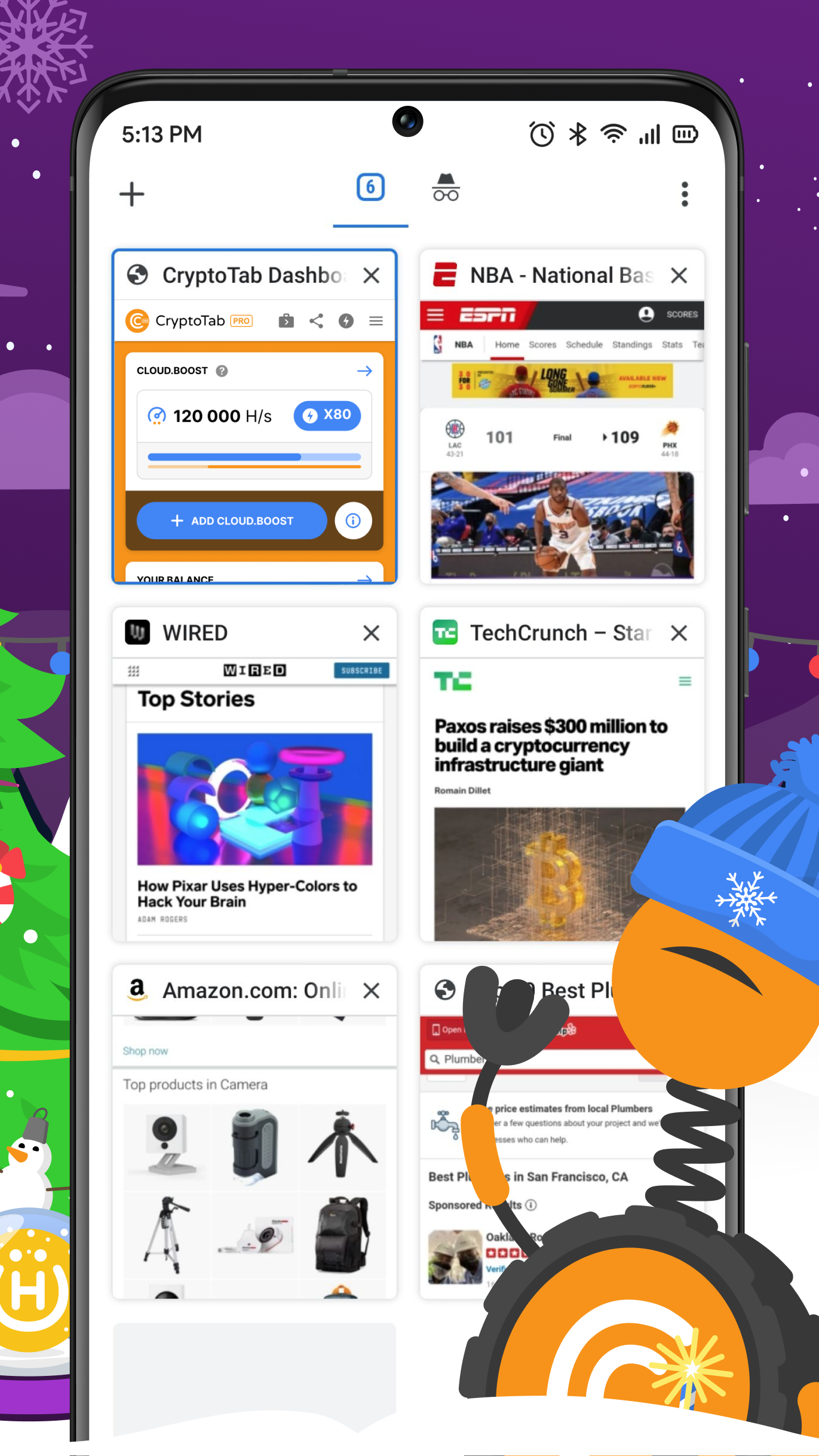 اسکرین شات 3 برنامه CryptoTab Browser Max Speed