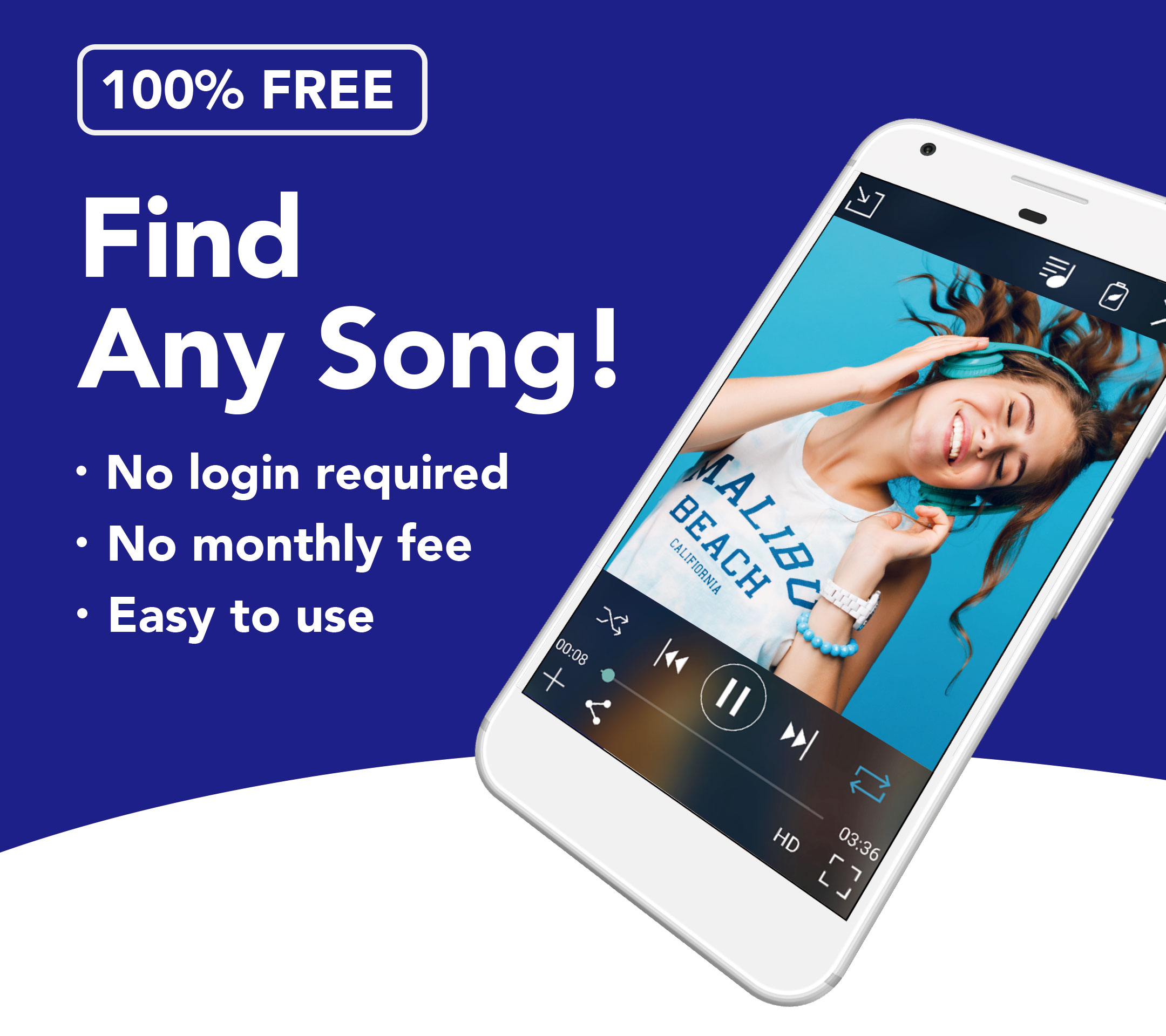 اسکرین شات 1 برنامه Music Player MP3 (Lite)