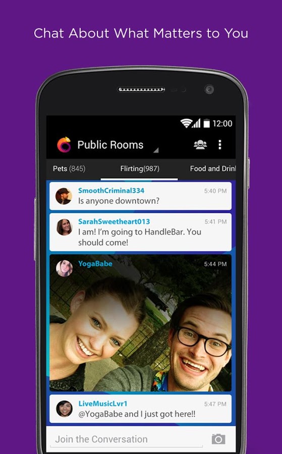 اسکرین شات 1 برنامه Banter - Free Chat Rooms