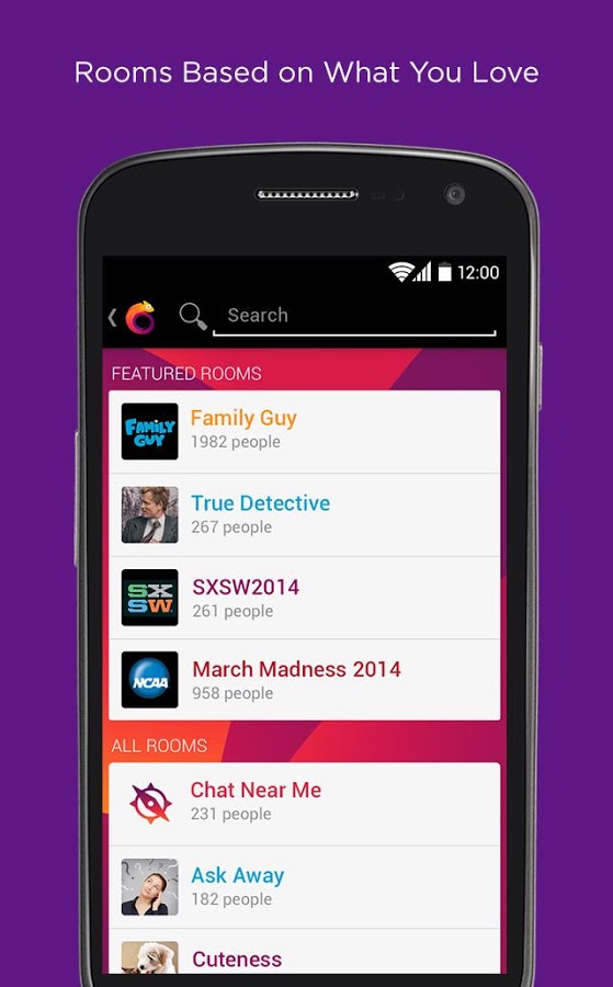 اسکرین شات 2 برنامه Banter - Free Chat Rooms