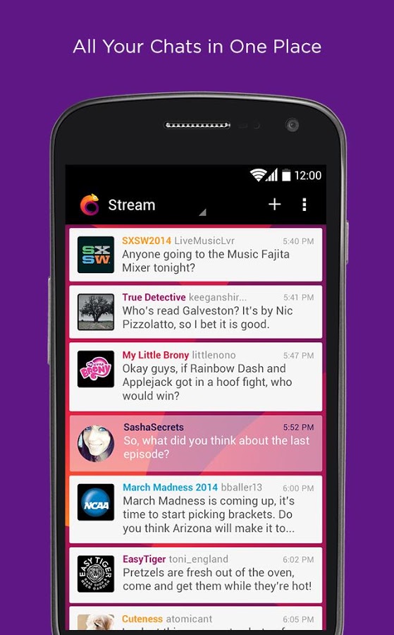 اسکرین شات 3 برنامه Banter - Free Chat Rooms
