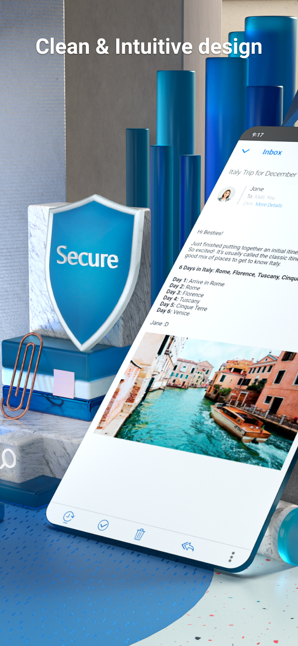 اسکرین شات 2 برنامه Email Blue Mail - Calendar