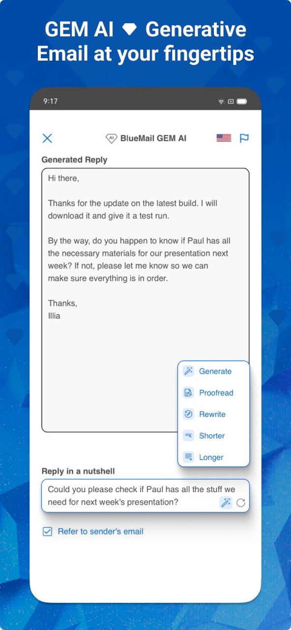 اسکرین شات 4 برنامه Email Blue Mail - Calendar