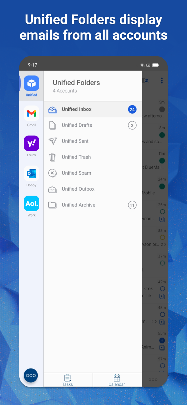 اسکرین شات 6 برنامه Email Blue Mail - Calendar