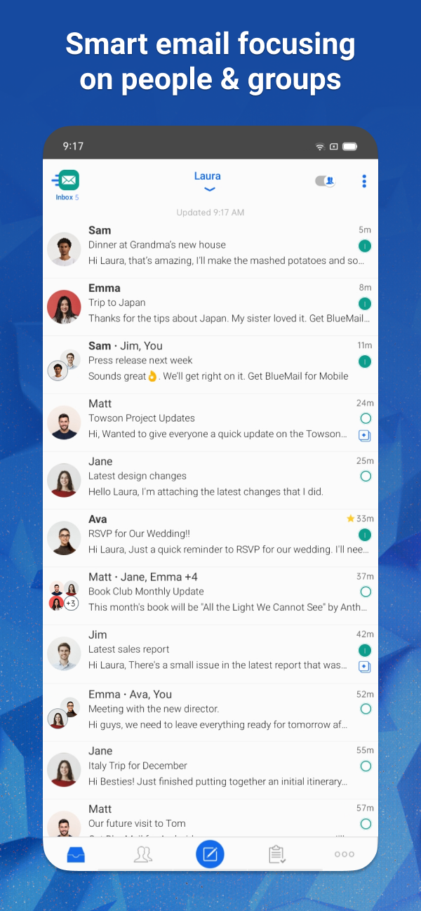 اسکرین شات 5 برنامه Email Blue Mail - Calendar
