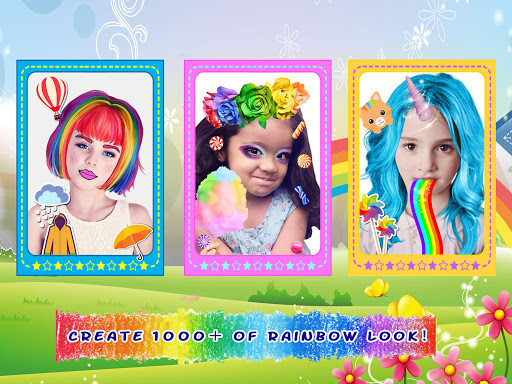 اسکرین شات 1 بازی Crazy Rainbow Selfie Lense Camera Girl Makeup Cam