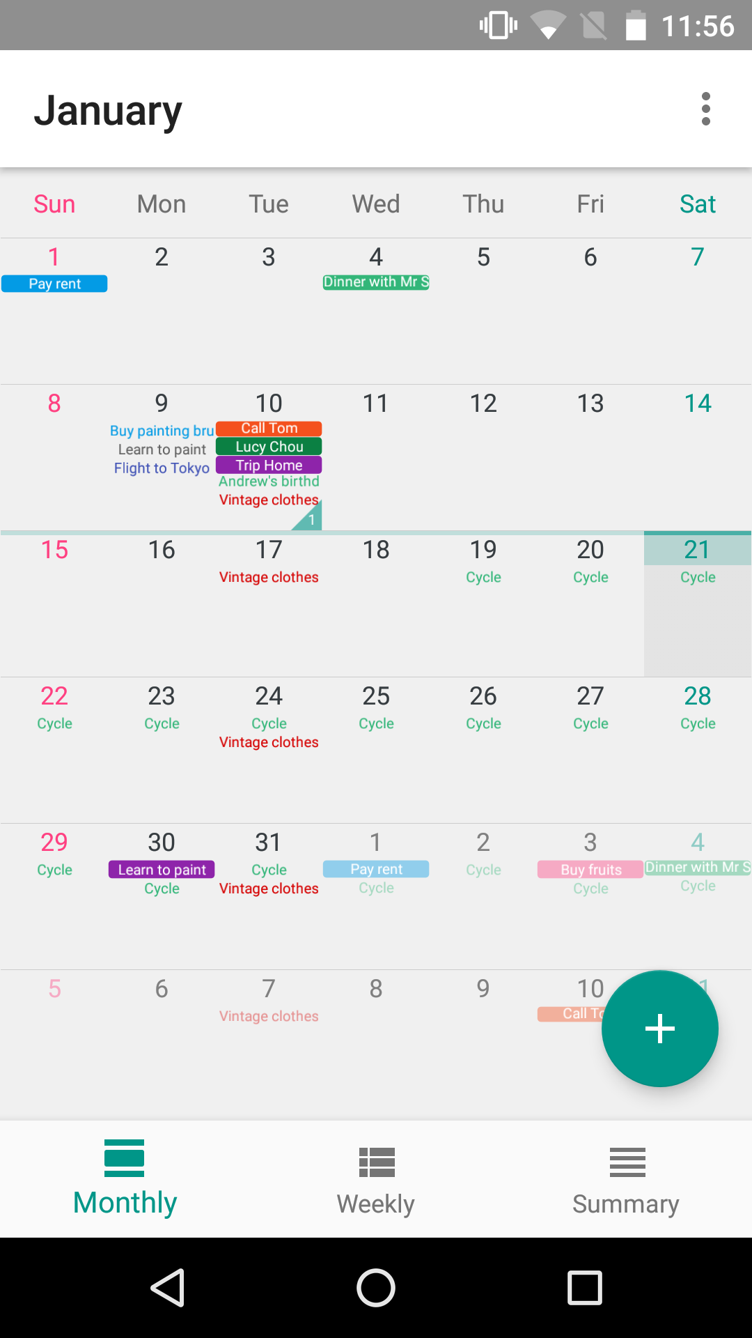 اسکرین شات 1 برنامه Calendar Plus - Event Reminder