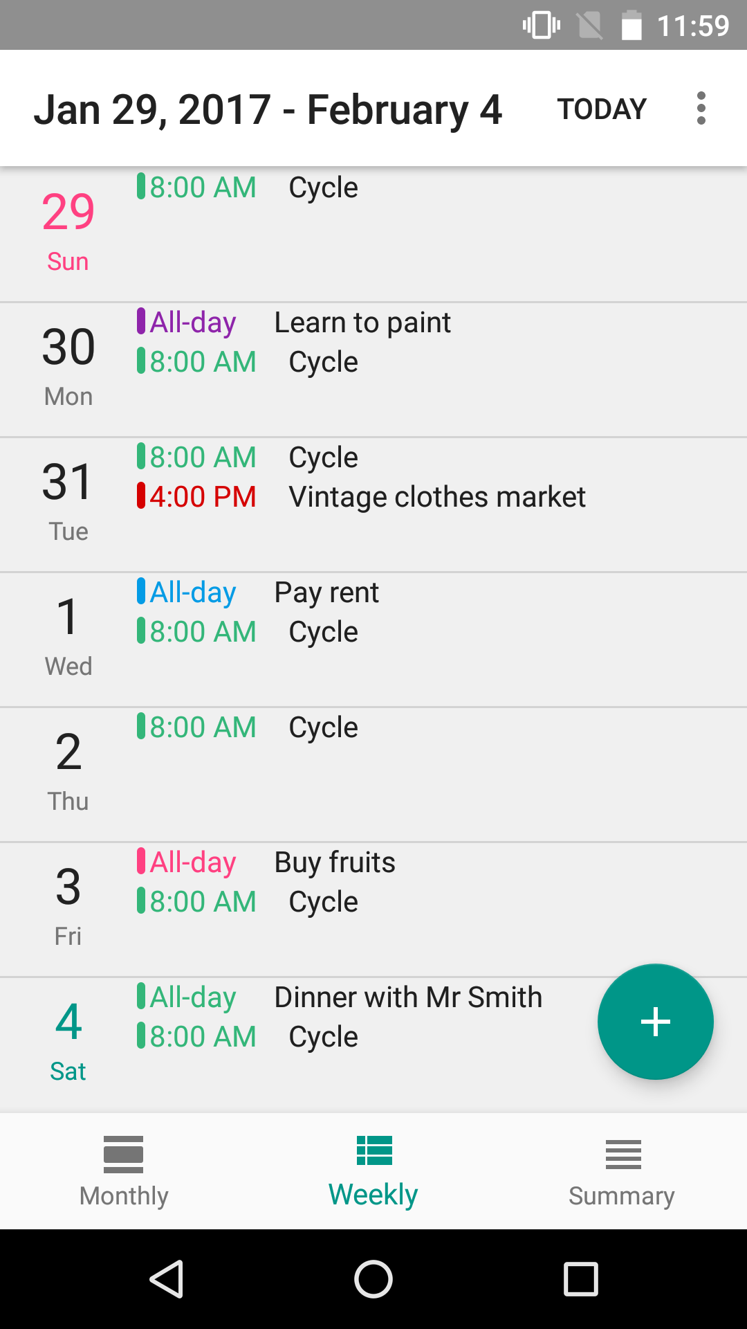 اسکرین شات 5 برنامه Calendar Plus - Event Reminder
