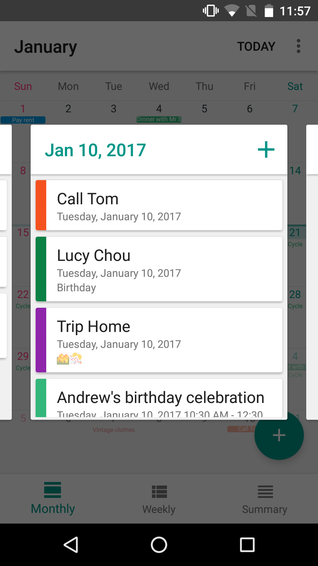 اسکرین شات 2 برنامه Calendar Plus - Event Reminder