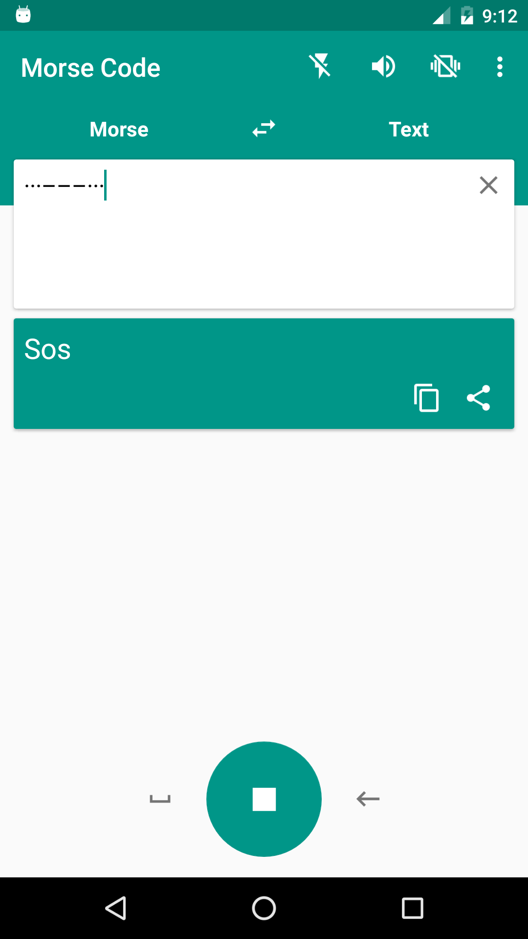 اسکرین شات 2 برنامه Morse Code