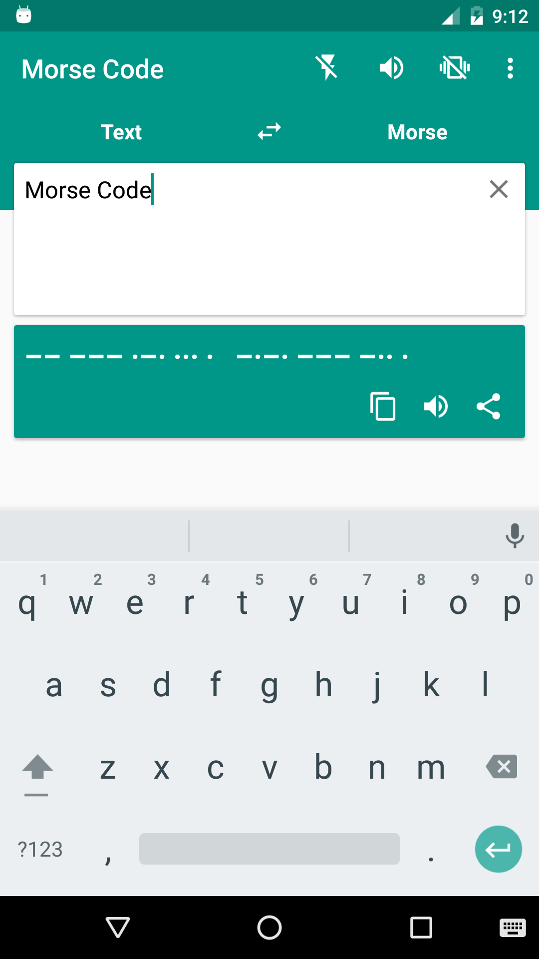 اسکرین شات 1 برنامه Morse Code