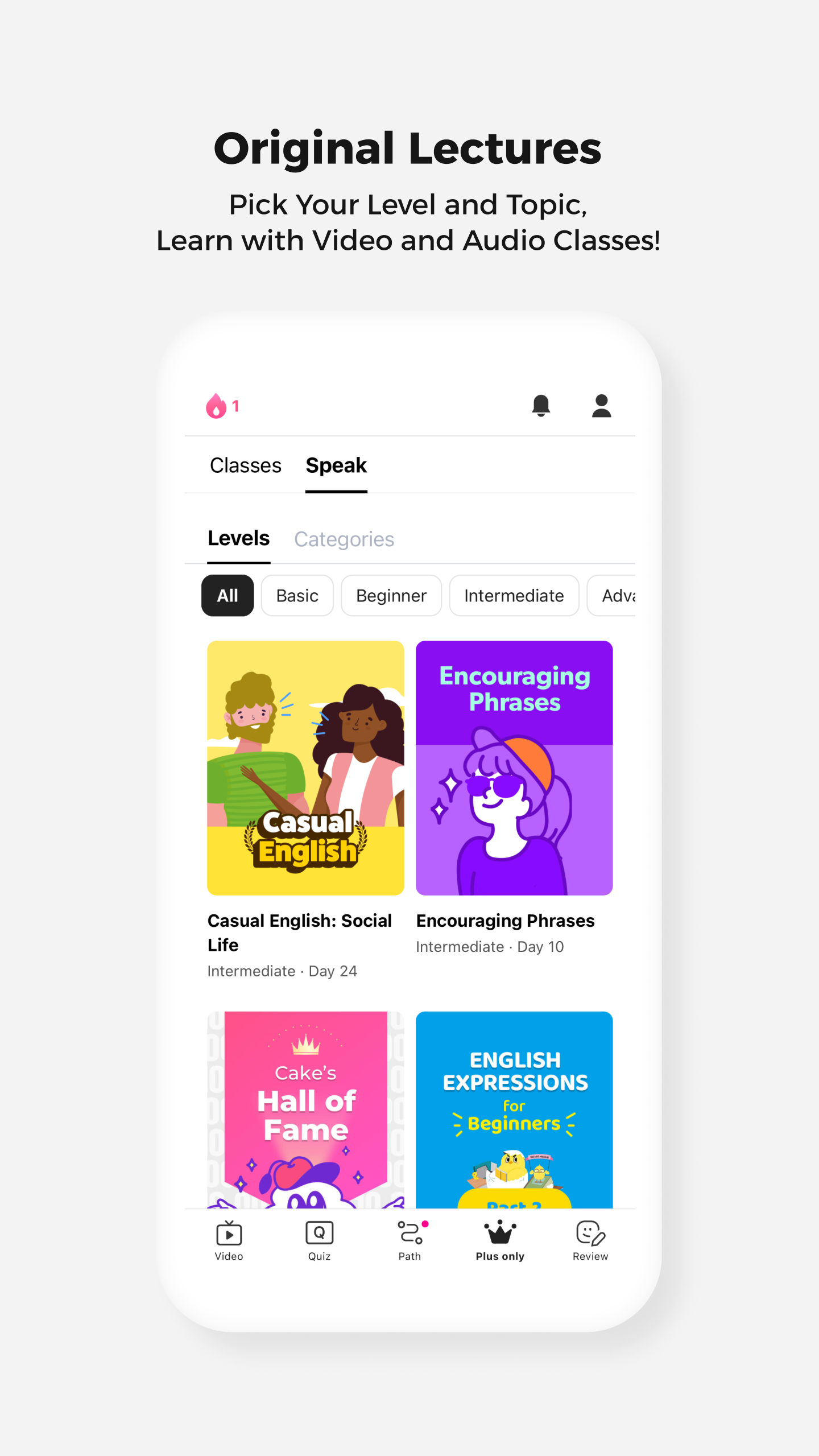 اسکرین شات 8 برنامه Cake - Learn English & Korean