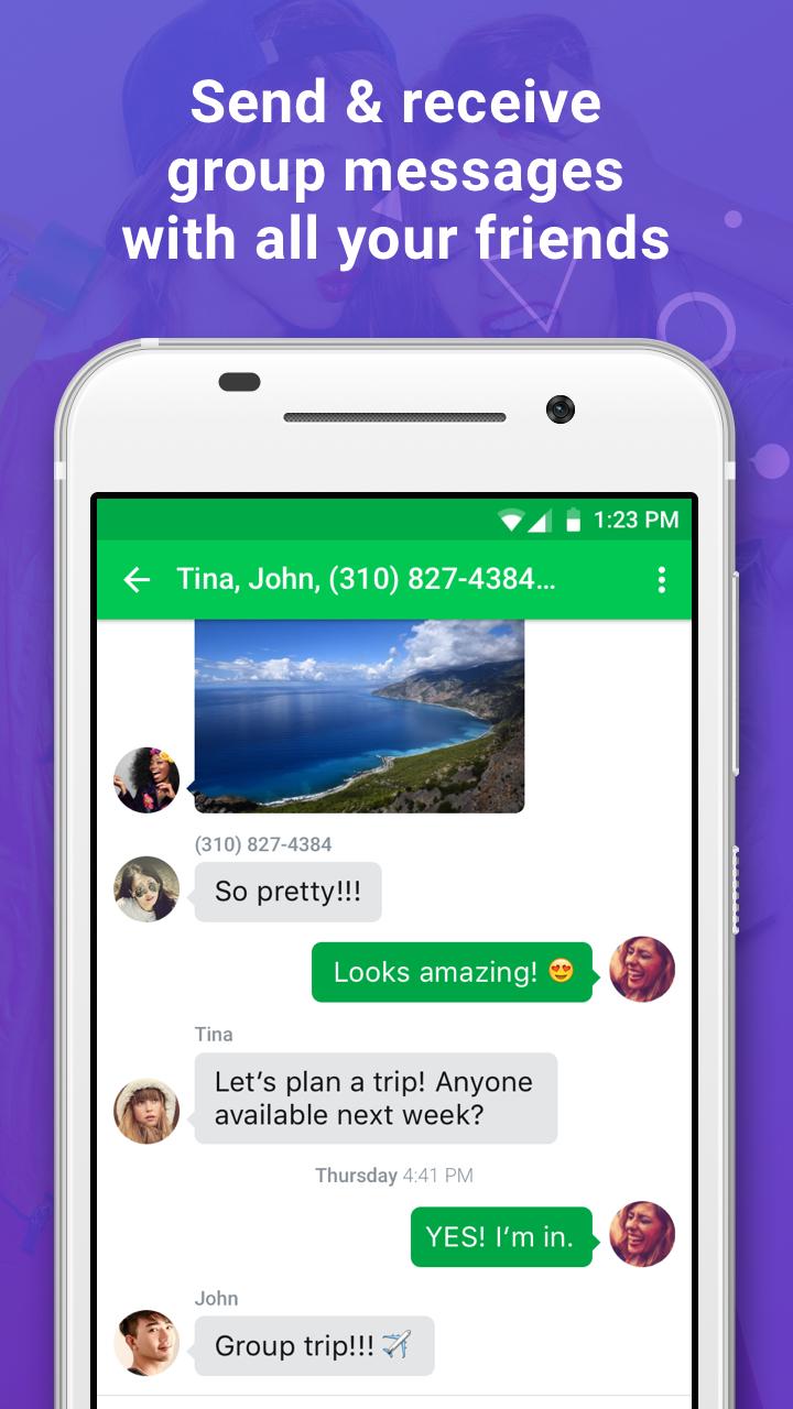 اسکرین شات 4 برنامه Nextplus: Phone # Text + Call