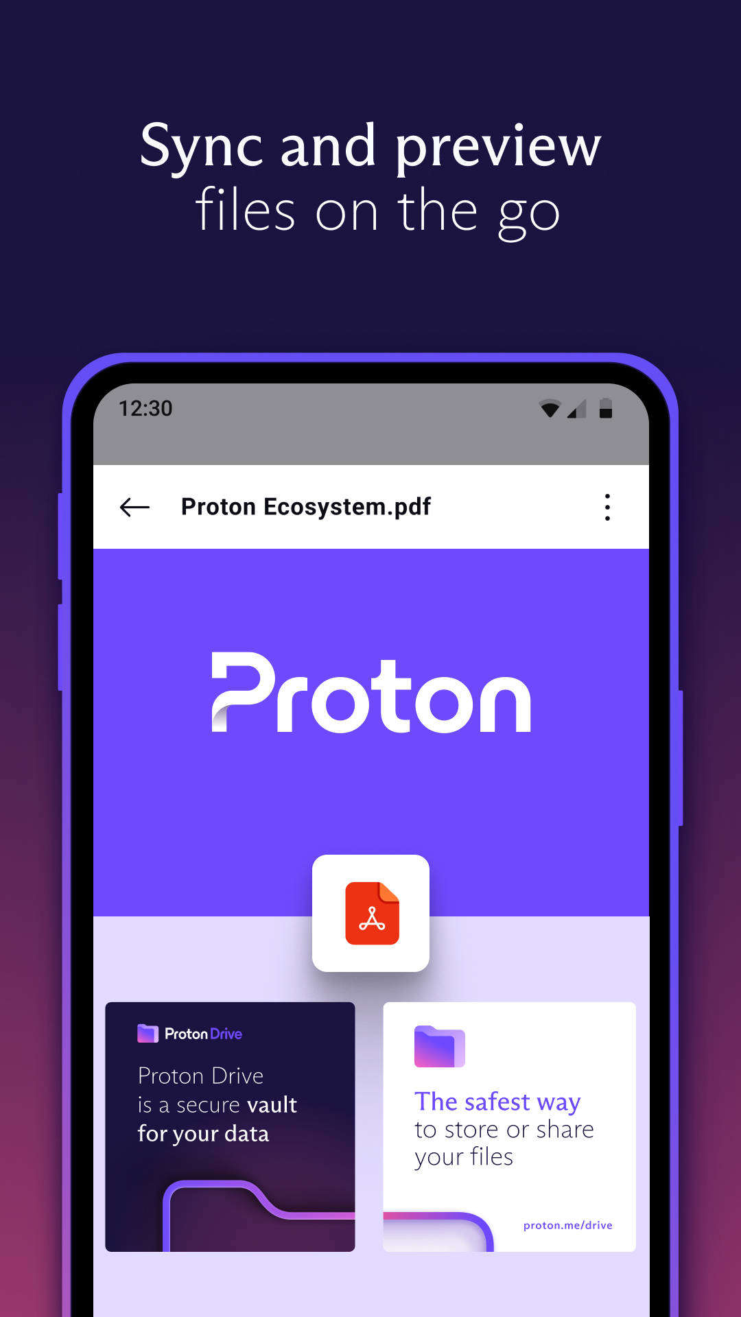اسکرین شات 6 برنامه Proton Drive: Cloud Storage