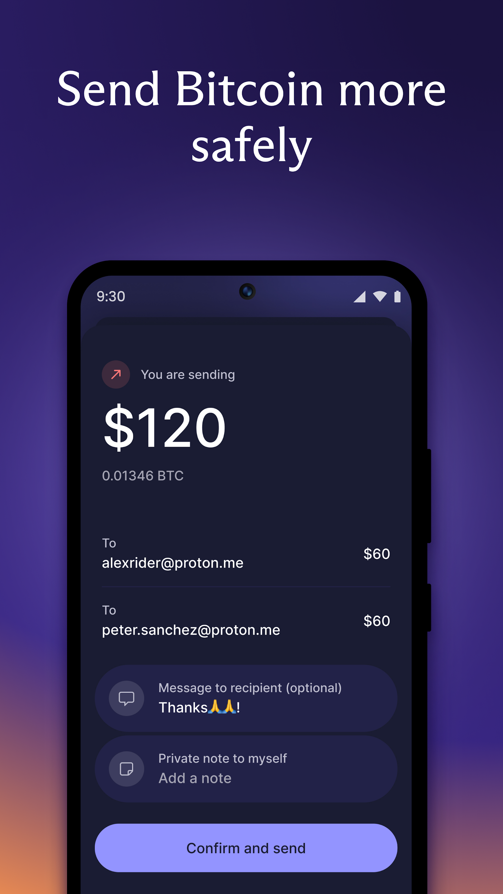 اسکرین شات 3 برنامه Proton Wallet: Secure Bitcoin