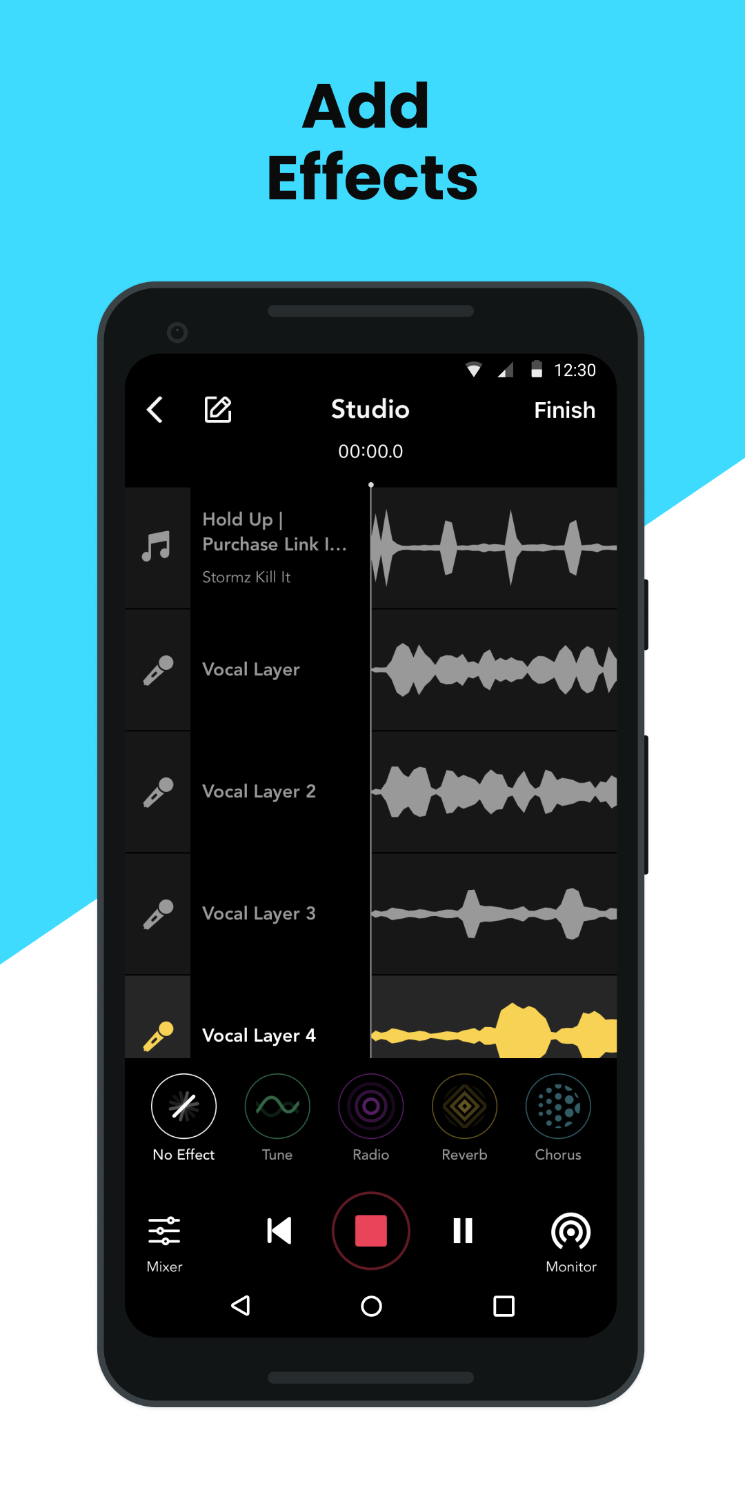 اسکرین شات 5 برنامه Rapchat: Music Maker Studio