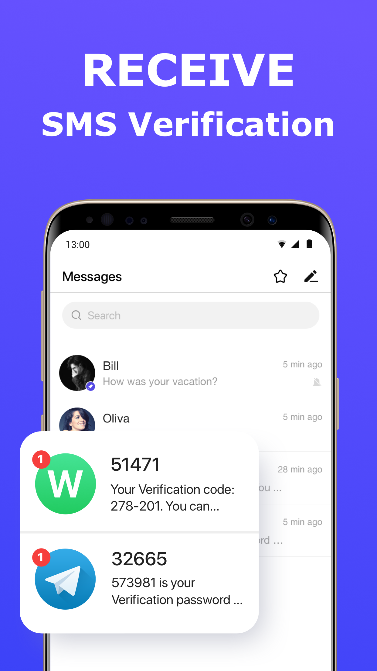 اسکرین شات 2 برنامه 2nd Phone Number - Call & Text