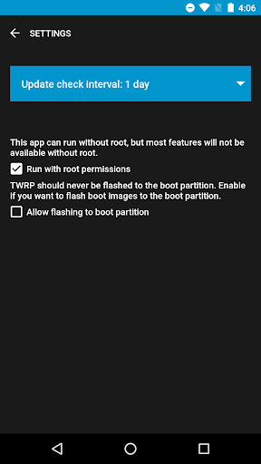 اسکرین شات 3 برنامه Official TWRP App