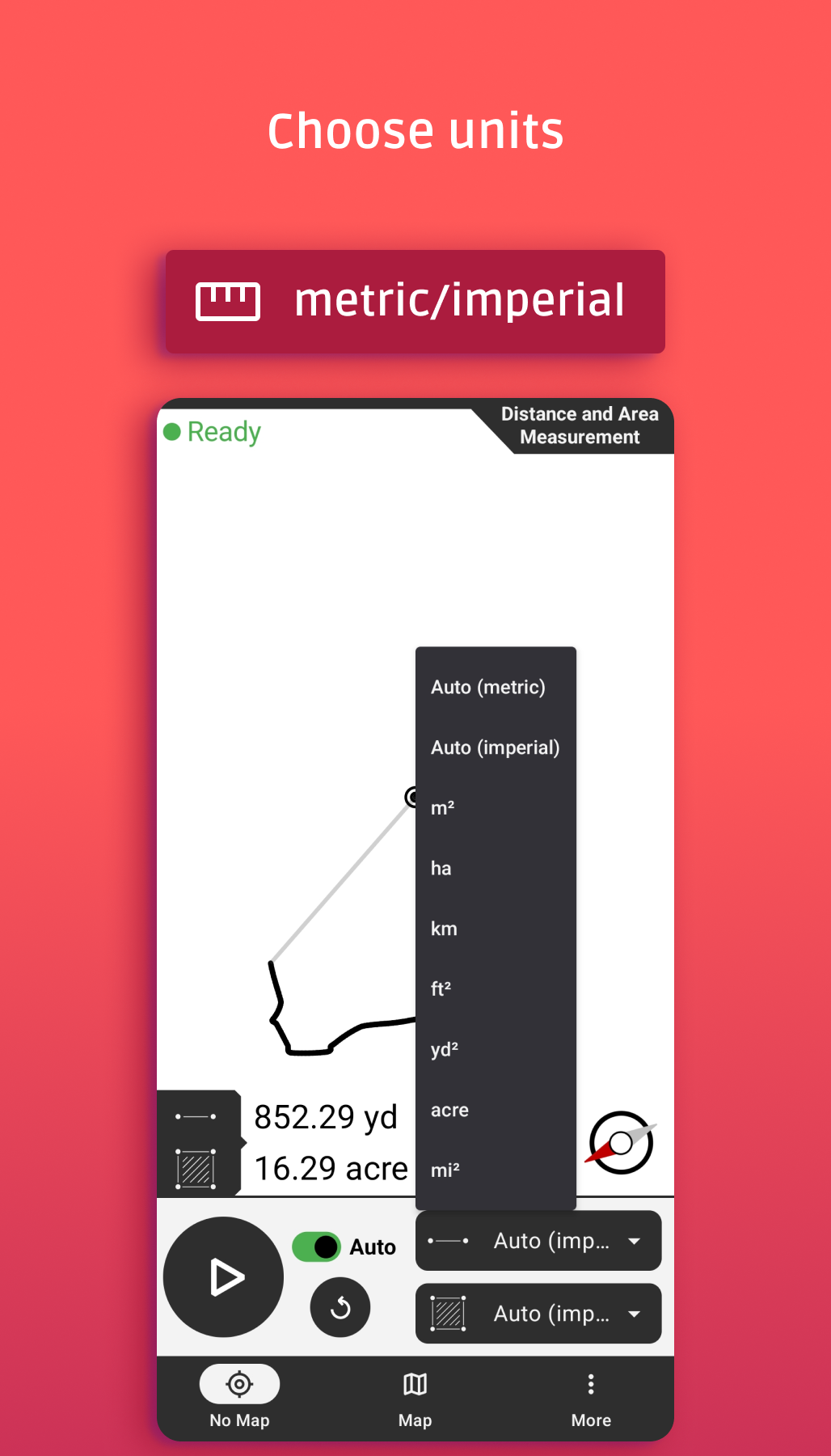 اسکرین شات 3 برنامه Distance and area measurement