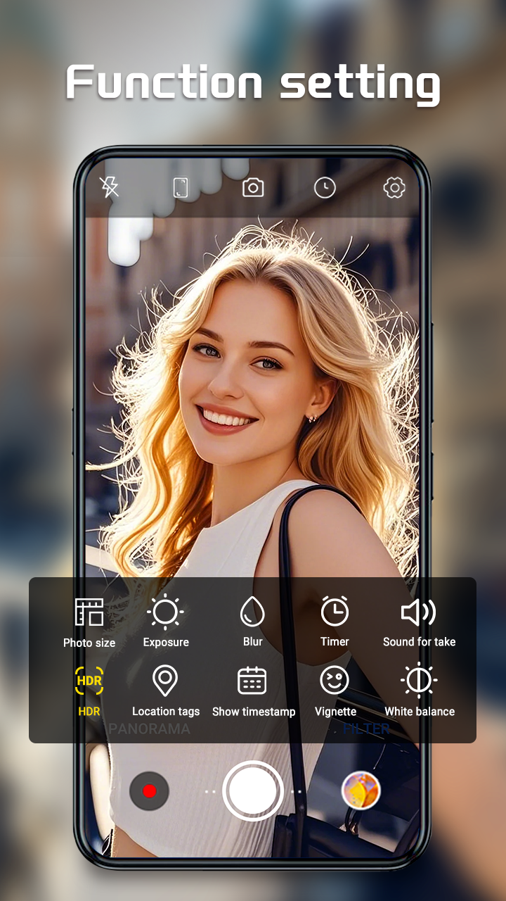 اسکرین شات 6 برنامه HD Camera - Beauty Cam Filters