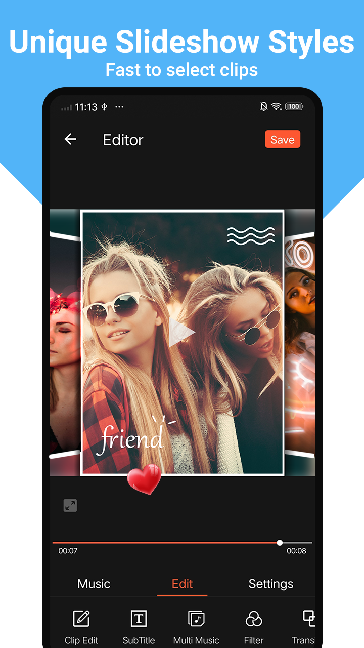 اسکرین شات 1 برنامه Video Maker Music Video Editor