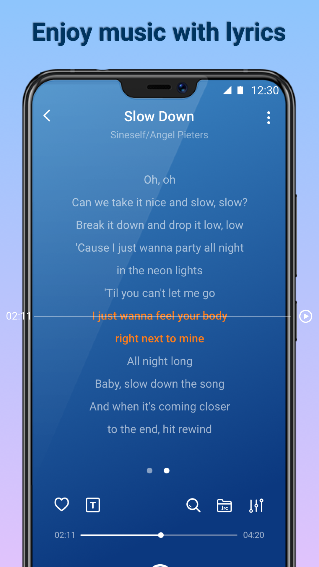 اسکرین شات 5 برنامه MP3 Player Pro - Music Player