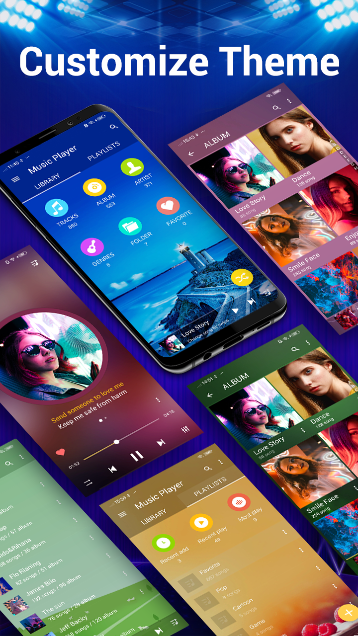 اسکرین شات 6 برنامه Music Player - Mp3 Player
