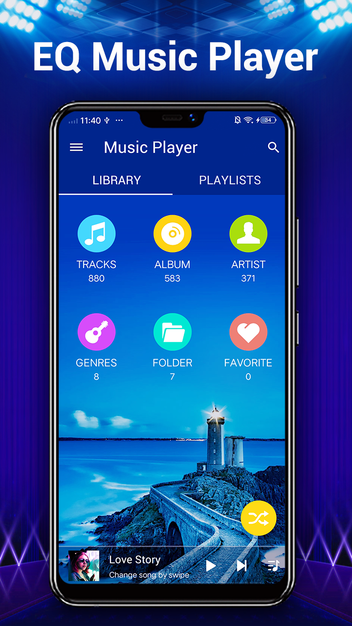اسکرین شات 2 برنامه Music Player - Mp3 Player