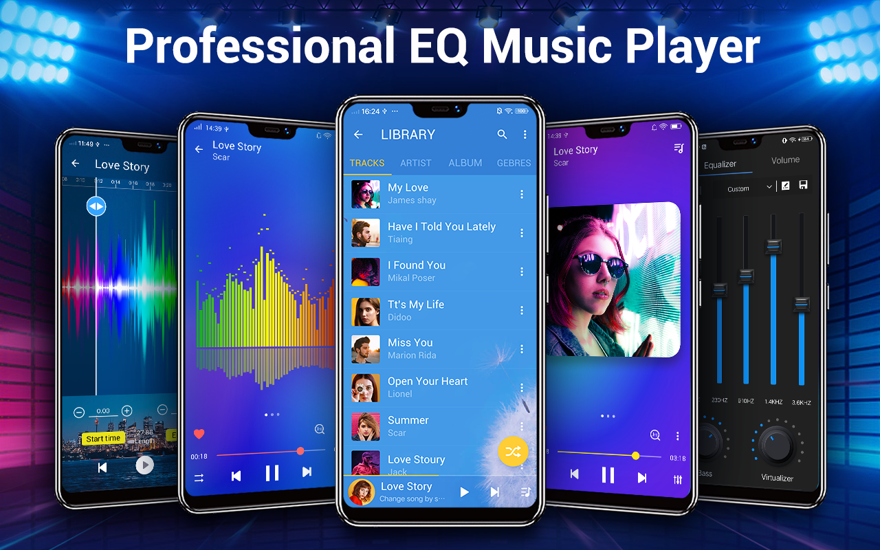 اسکرین شات 1 برنامه Music Player - Audio Player